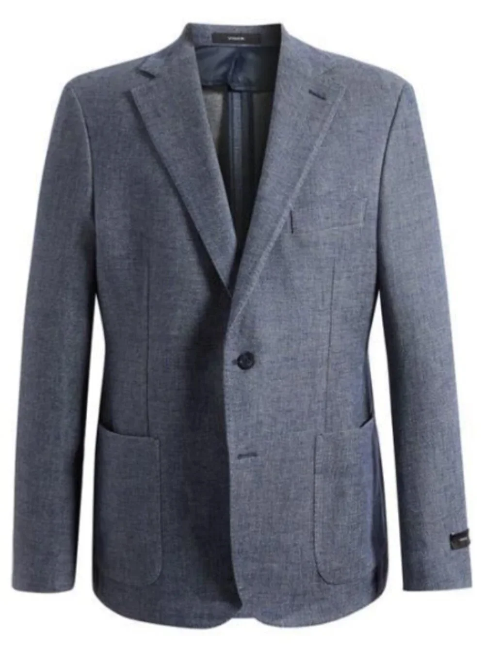Vince Cotton Men's Slim Fit Casual Blue Sport Coat 46R Rtl $598.00